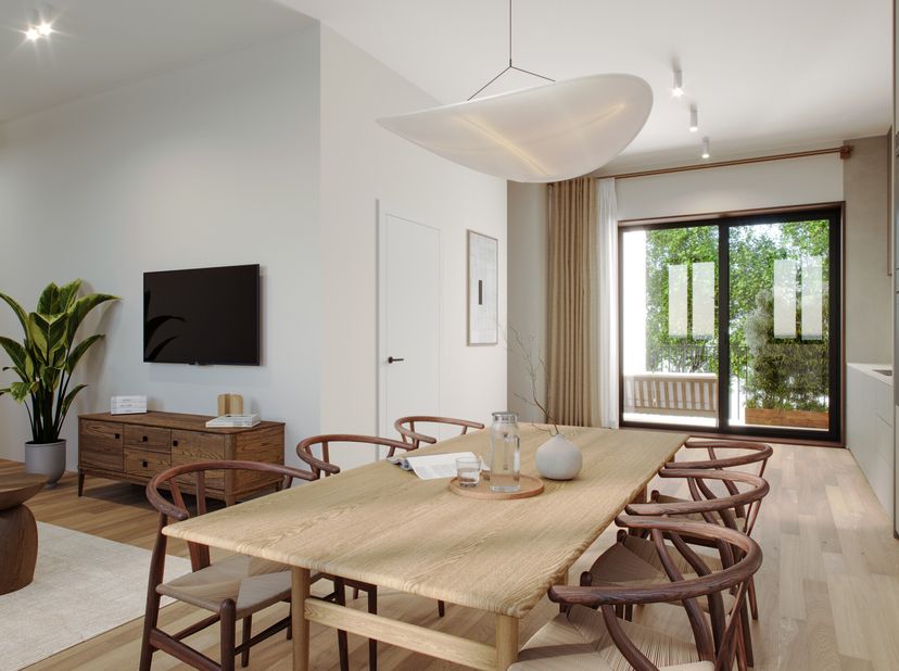 Heropgebouwde appartementsblok, modern appartement zal zich bevinden op de derde verdieping van een kleinschalig gebouw zonder lift.&lt;br /&gt;
Het omvat e