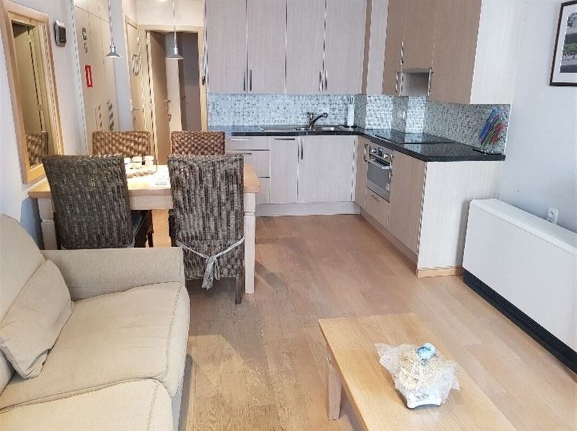Dit charmant appartement in Middelkerke biedt een gezellige en uitnodigende sfeer voor wie op zoek is naar een verblijf aan de kust. De woonkamer is w