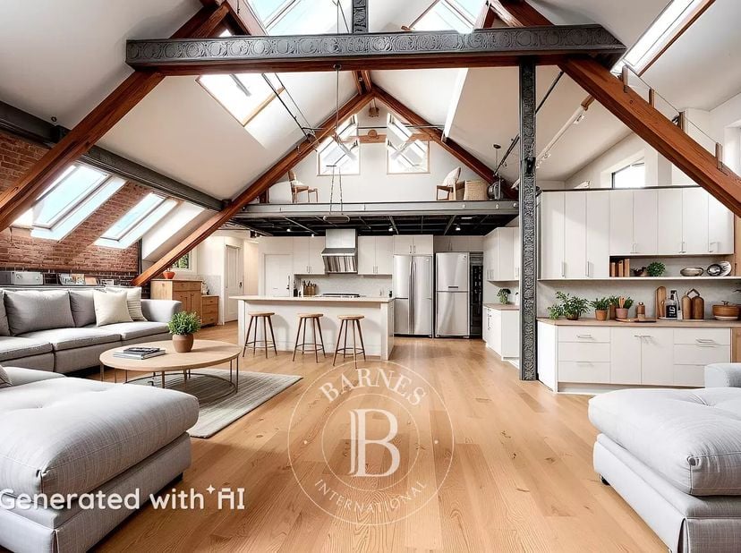 Exclusief bij Barnes Brussel. Deze loft van 211 m2 op de bovenste verdieping met terras, gelegen tussen de Louizalaan en het Fernand Cocqplein, biedt