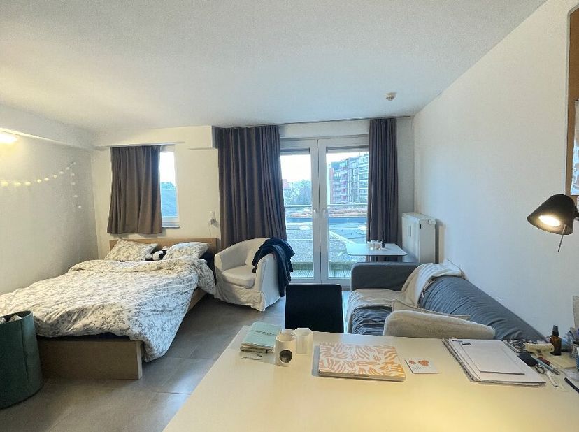 Deze prachtige studio is gelegen in de bruisende studentenstad Leuven en maakt deel uit van de residentie Majstro. De studio is volledig bemeubeld en
