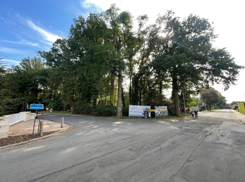 Lot bouwgrond van 1027 m2 op hoekligging. Rustig gelegen en toch vlakbij het centrum. Palend aan domein Hernieuwenburg achteraan. Goede oriëntatie. Gu