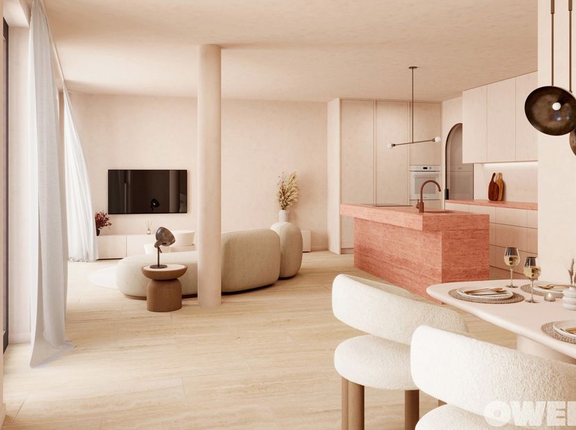 Dit spatieuze appartement, gelegen op de 1e verdieping, heeft een royale oppervlakte van 151 m². Het appartement beschikt over 3 ruime slaapkamers, 2