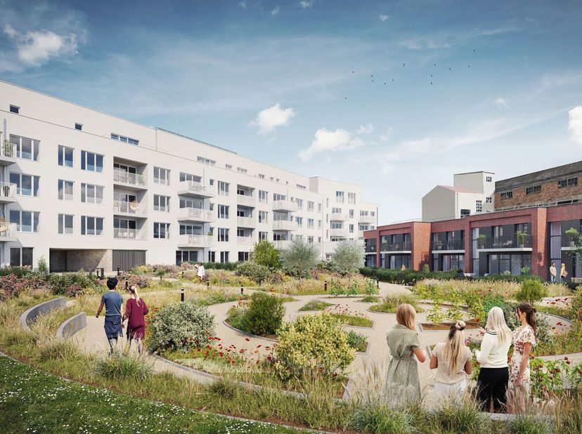 Jolie maison unifamiliale 3 chambres NEUVE, sur 2 niveaux de 150 m² et en intérieur dîlot avec terrasse de 25 m² et jardin privé de 45 m². Entrée priv