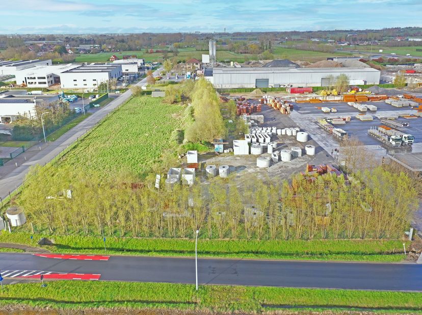 Gunstig gelegen stuk grond van 5.000m² te huur, gelegen in industriezone Zaubeek langs de E17 in Kruisem. Het biedt talloze mogelijkheden, zoals opsla