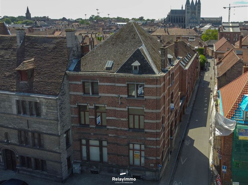 Prachtig herenhuis in het centrum van Doornik, op 5 minuten van het station!&lt;br /&gt;
Begane grond: grote hal, twee aangrenzende kantoren, grote woon/eet