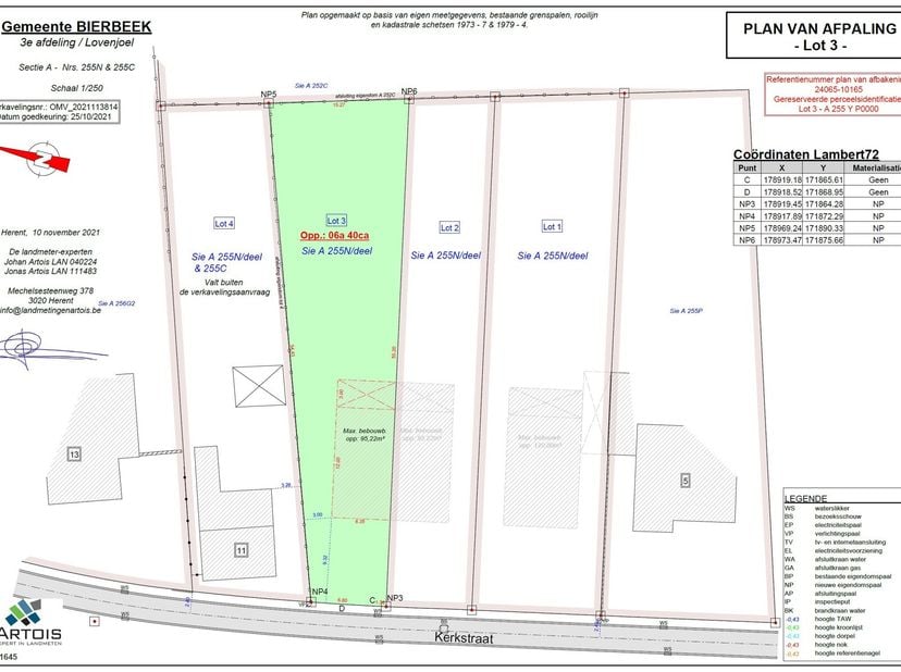 Terrain à bâtir de 6a40ca à vendre dans la Kerkstraat à Lovenjoel.&lt;br /&gt;
Un terrain à bâtir de 640 m² est à vendre dans la Kerkstraat à Lovenjoel. La