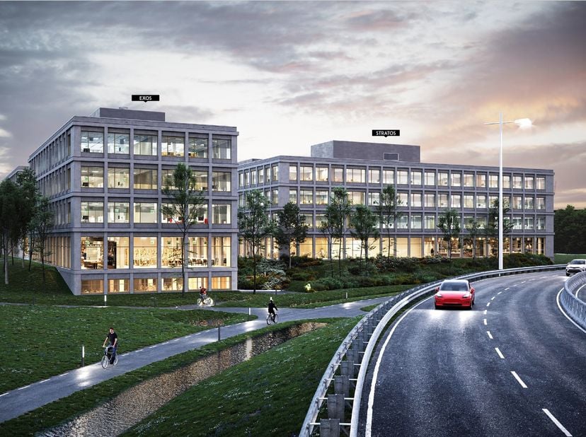 Er wordt een nieuw duurzaam kantoorconcept ATMOS ontwikkeld op The Loop vlakbij Gent. Er worden vijf nieuwbouw kantoorgebouw opgetrokken waarvan 3 ver