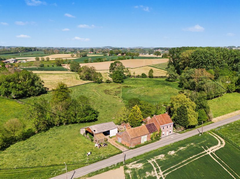 À vendre à Biévène une petite commune pres de Gammerage: <br />
une propriété exceptionnelle de plus de 2,6 hectares où nature, espace et histoire se