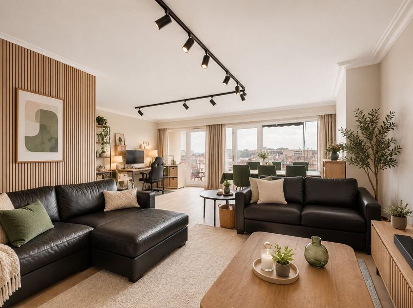 Ontdek dit ruime hoekappartement te koop in Anderlecht, gelegen op de 7e verdieping van een residentieel gebouw. Dankzij de hoge ligging en de open zi