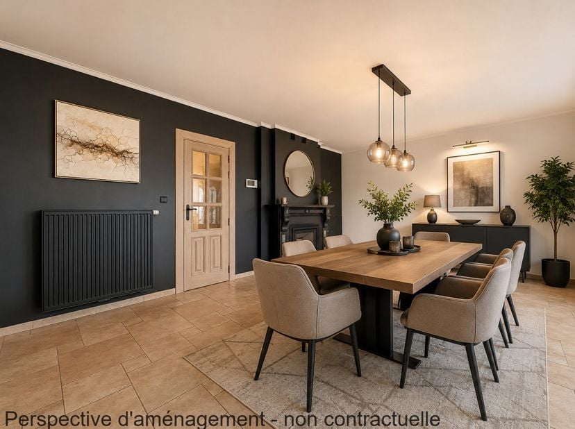 L'Immobilière Borremans vous présente à la vente, cette charmante maison au grand potentiel, avec possibilité d'y créer une profession libérale, y viv