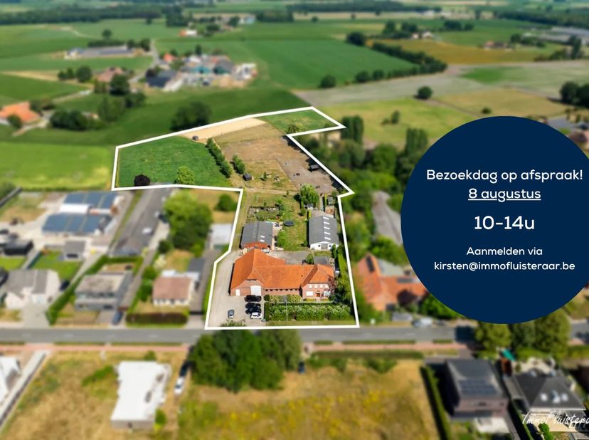 BEZOEKDAG OP AFSPRAAK OP 08/08 VAN 10U TOT 14U!  AANMELDEN VIA Kirsten@immofluisteraar.be.<br />
<br />
Voor wie droomt van een eigen paardenaccommoda