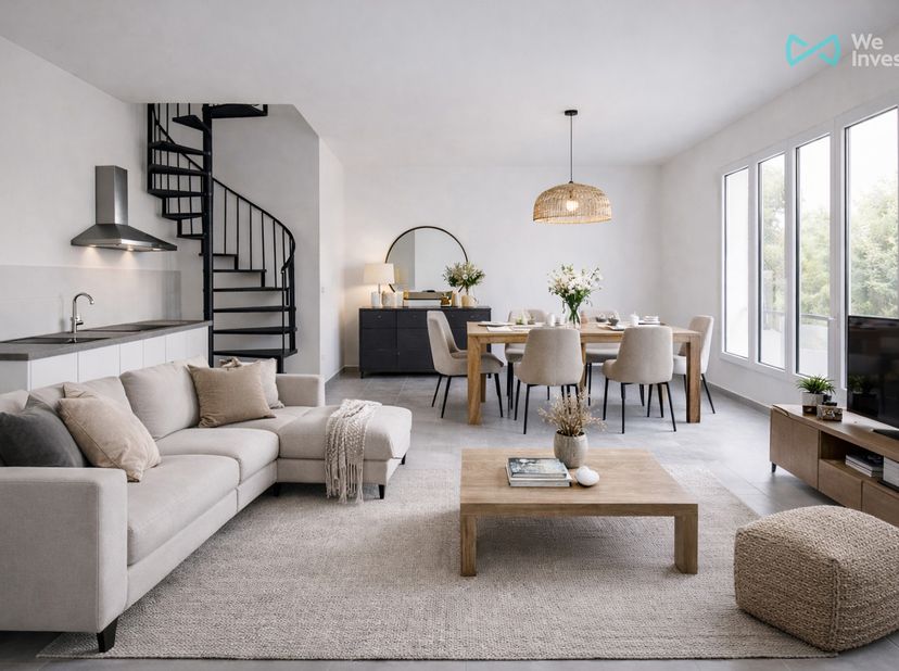 Info et visites - 02 315 51 71 <br />
Photo non contractuelle.<br />
We Invest a le plaisir de vous présenter ce projet d’urbanisme. Actuellement repr