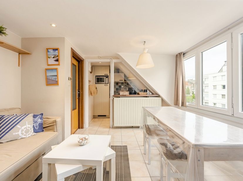 Te koop: gerenoveerd appartement in het centrum van Nieuwpoort, op korte afstand van zee, duinen en openbaar vervoer. Dit appartement, gebouwd in 1962