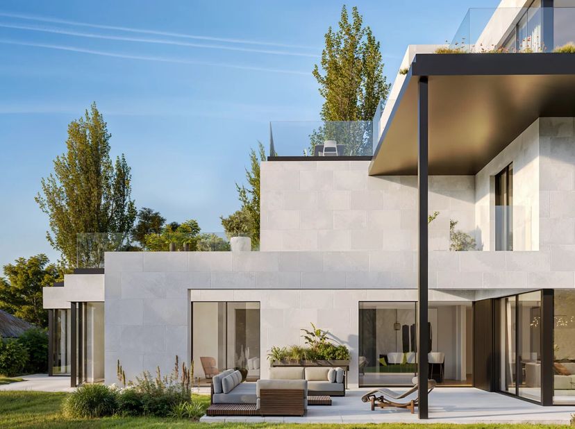 Victoire Junot stelt u dit uitzonderlijke gelijkvloerse appartement van 214 m² voor, gelegen in het prestigieuze F59-project, vlak bij het Zoniënwoud