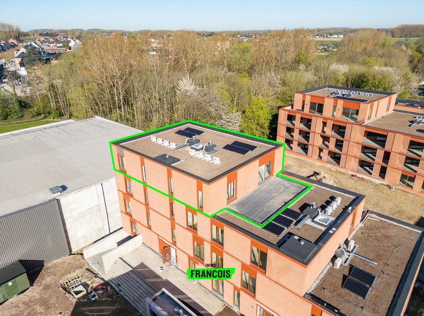 Penthouse exclusif avec terrasse panoramique à Eilandpark à Sint-Lievens-Houtem. Dans le projet de construction de qualité Eilandpark à Sint-Lievens-H