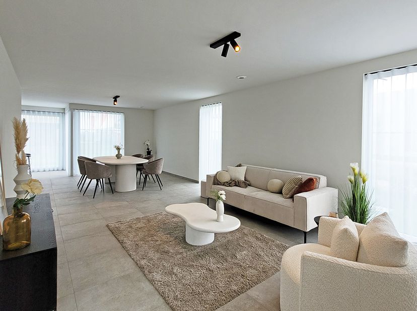 Bâtiment ouvert - Maison avec 3 chambres - Grenier - Faible niveau énergétique de E20 - Maison avec carports (en option) - Quartier calme avec zone ve