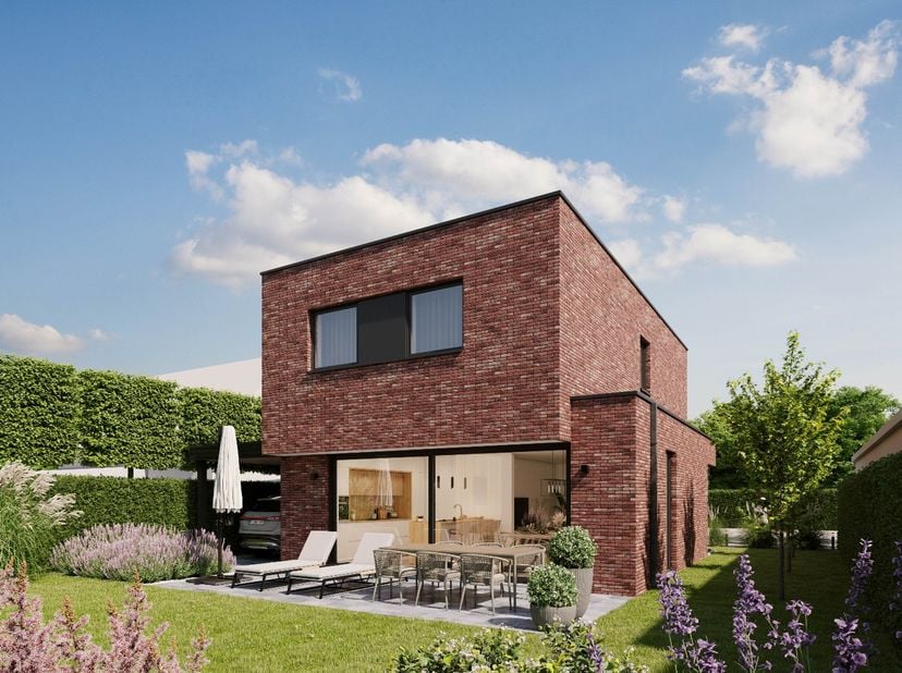 In een rustige, residentiële buurt verrijst deze moderne BEN-woning (E-peil 20) met een bewoonbare oppervlakte van ca. 147 m² op een perceel van 300 m