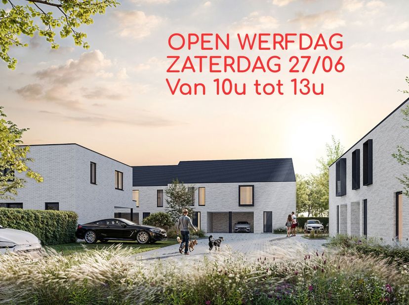 OPEN WERFDAG OP ZATERDAG 27/06 van 10u tot 13u! Welkom zonder afspraak.<br />
<br />
UPDATE: reeds 6 loten zijn verkocht! Het project in de Weggevoerd