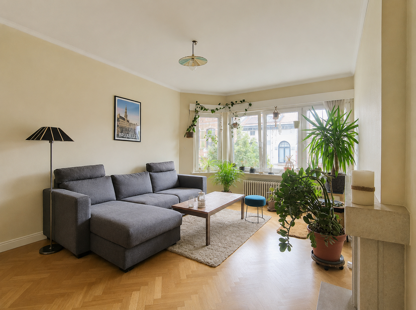 WOLUWE-SINT-LAMBERT, wijk Georges-Henri, in een rustige straat. Mooi APPARTEMENT van ± 70 m² (1 slaapkamer/1 badkamer) met GARAGE. Gelegen op de 3e ve