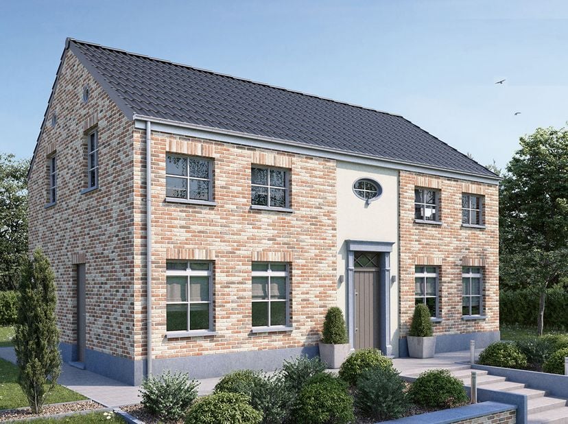 Deze zéér energiezuinige nieuwbouwwoning met energiepeil cat A+ kan voor u gebouwd worden volgens de meest energiezuinige norm dankzij warmtepomp (luc