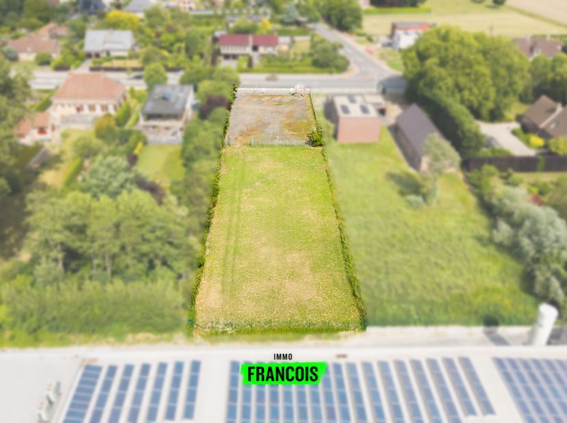 NIEUWE VOORWAARDEN!<br />
Uniek perceel bouwgrond van 1.500 m² (25m breed x 60m diep, aan 265euro/m²) met in het verlengde een gelijklopend, aanpalend