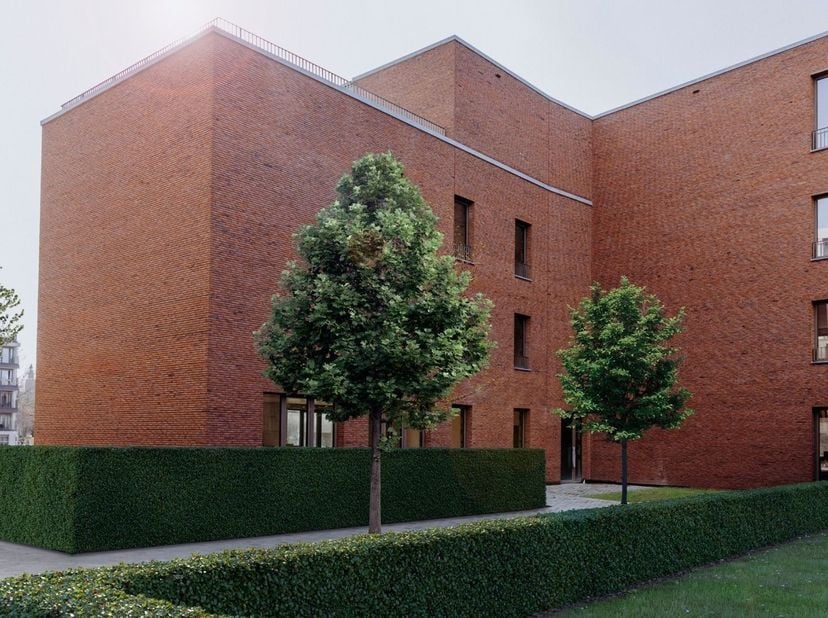 Prachtige penthouse H10.301 (ca. 169 m²) op de 3de verdieping omvat een inkom met gastentoilet, 3 slpk., 2 badkamers, leefruimte met open keuken en W-