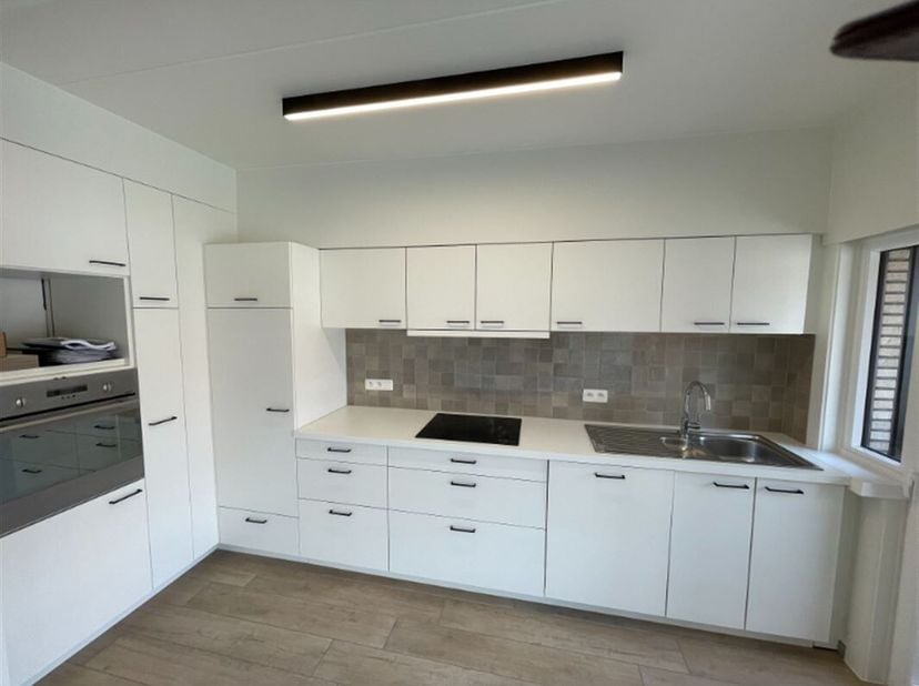 Bel appartement entièrement rénové et situé au calme.  PRÊT À ÊTRE EMMÉNAGÉ.  Hall d'entrée, salon, cuisine équipée semi-ouverte avec lave-vaisselle,
