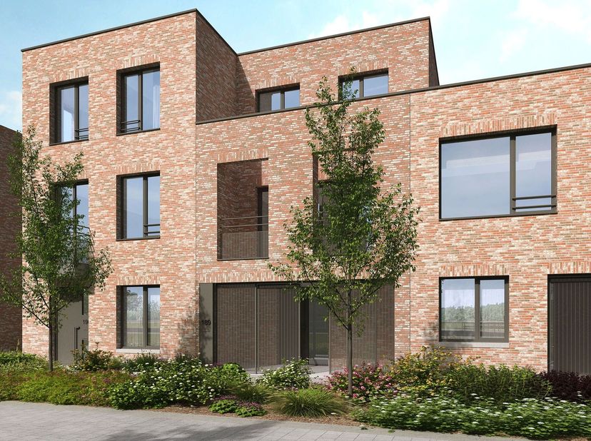 Moderne gesloten energiezuinige woning (195 m²) met 4 slaapkamers, 2 badkamers, een fietsenberging en tuin met oost-oriëntatie. <br />
Deze gesloten w