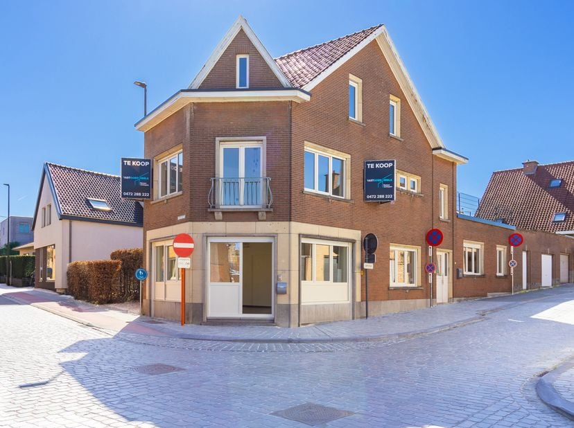 Dit pand, ideaal gelegen, is feitelijk ingedeeld in 2 ruime appartementen en een eventueel in te richten, praktijkruimte.<br />
Volgens het kadaster i