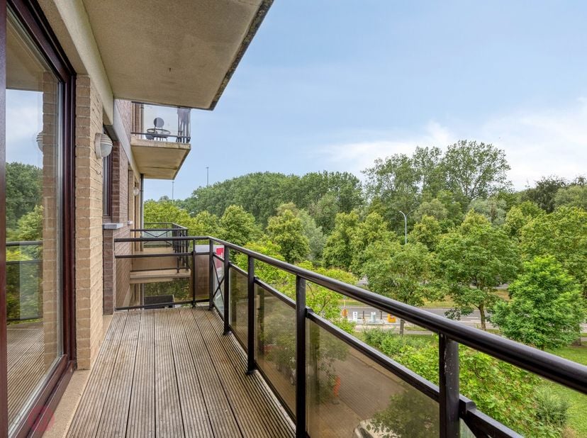 Ruim en lichtrijk appartement met twee terrassen en uitzicht op het Vijverpark aan de rand van Anderlecht