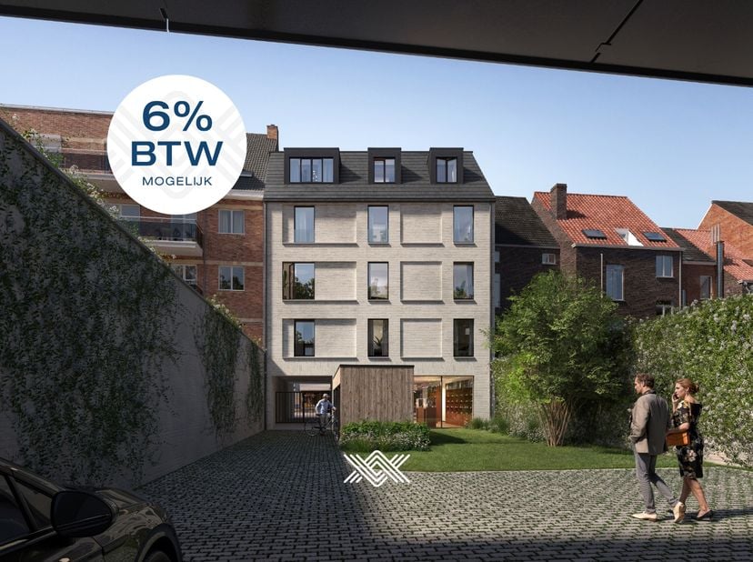Dit éénslaapkamer appartement van 70 m² op de eerste verdieping beschikt over een eet- en leefruimte met rechtstreekse toegang tot het zuidwestelijk g