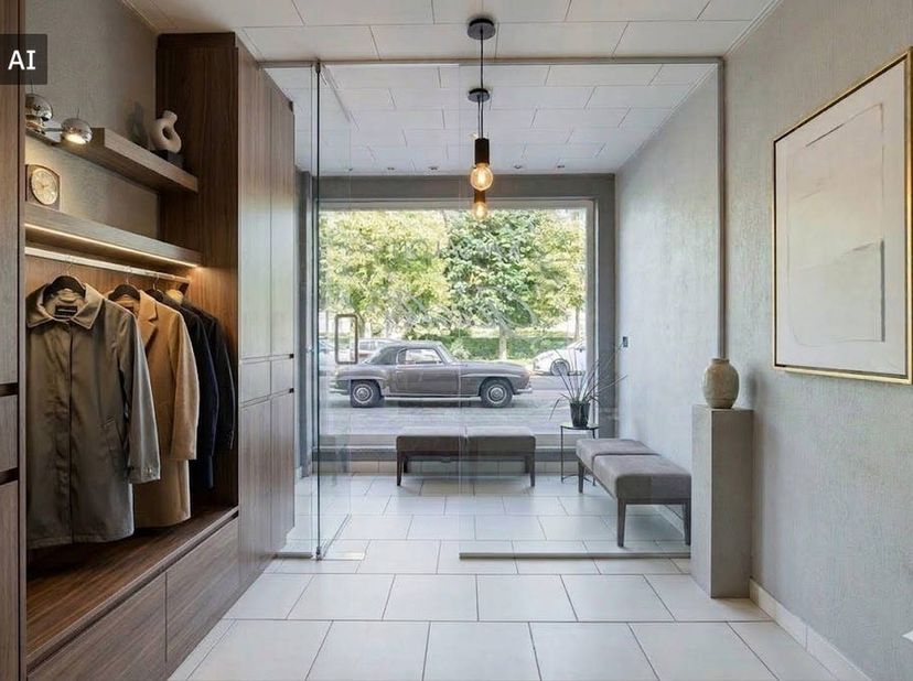 Disposition :<br />
<br />
Au rez-de-chaussée se trouve un espace commercial prêt à emménager qui est actuellement aménagé en salon de coiffure. Grâce