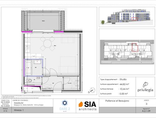                                        Studio met slaaphoek te koop in Glain, € 180.270

