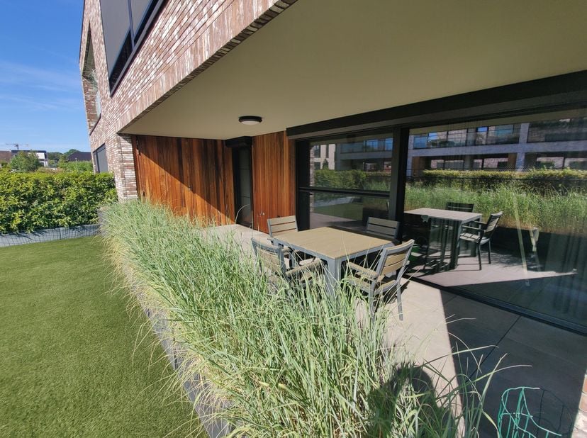 Energiezuinig instapklaar gelijkvloers appartement in centrum Zonhoven (EPC A, bouwjaar 2020) – privétuin, terras en ondergrondse parkeerplaats<br />