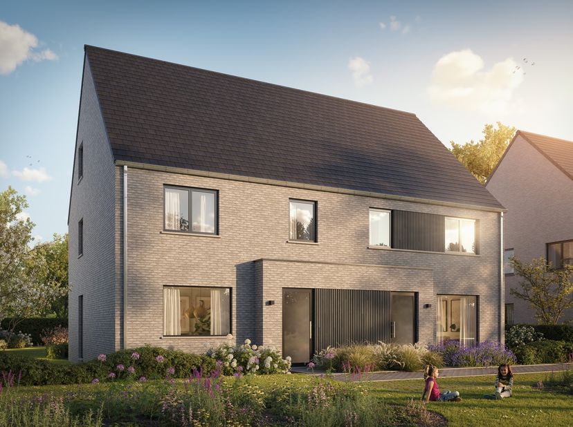 Hectaar realiseert een exclusief woonproject in Belsele, waar lot 03 en lot 04 deel uitmaken van een rustig en groen woonerf. Deze energiezuinige half