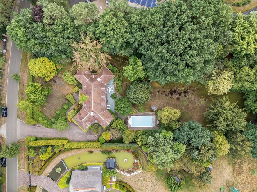 Vaste villa sur un terrain exceptionnellement grand de 4 561 m², située dans le quartier résidentiel recherché de Grote Heide à Pelt. La maison offre