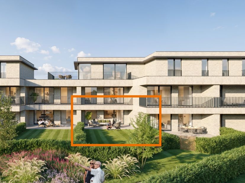 Ontdek dit charmante gelijkvloerse nieuwbouwappartement met 1 slaapkamer in het duurzame woonproject Beigemveld in Grimbergen. Met een bewoonbare oppe