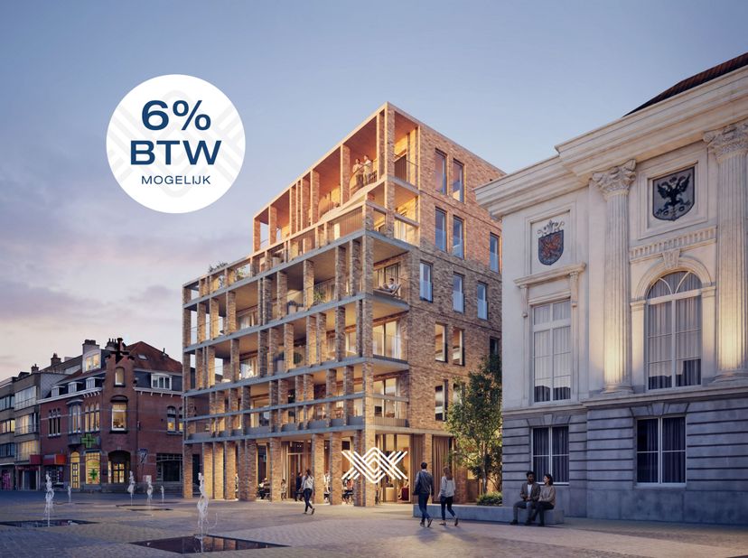 Dit drieslaapkamerappartement van 148,40 m² is gelegen op het tweede verdiep en de indeling is als volgt: een inkomhal met plaats voor een vestiaireka