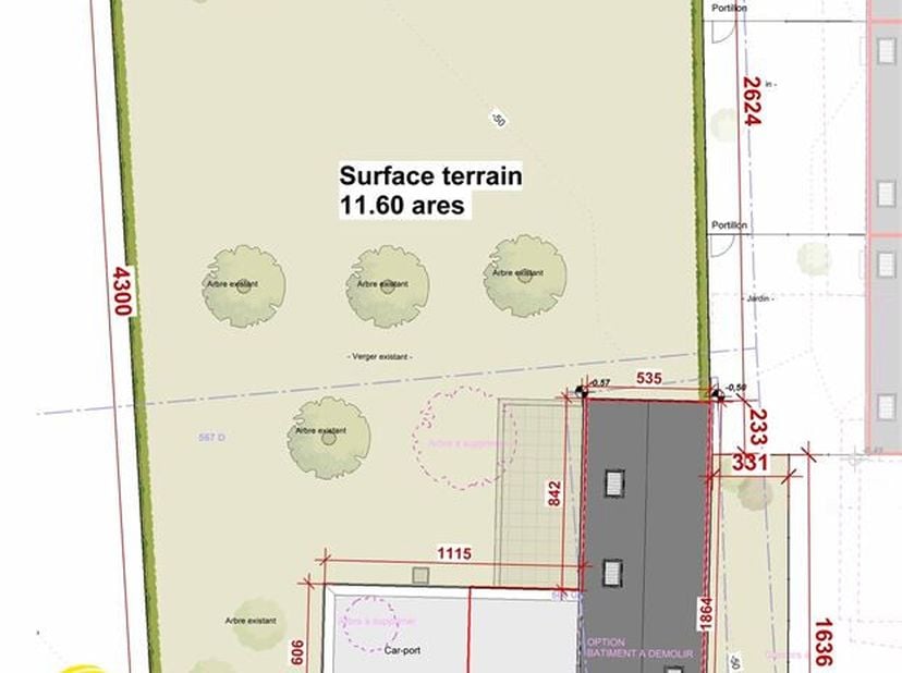Prachtige bouwkavel van +/- 11 are 60 centiares inclusief een oud af te breken gebouw.<br />
Ideale ligging op 5 minuten van Péruwelz, Leuze-en-Hainau