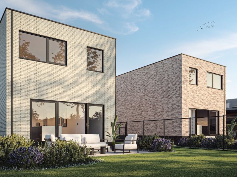 Ontdek twee open gezinswoningen langs de Aarschotsesteenweg in Begijnendijk: een kleinschalig project met maximale ruimte, licht en privacy. De open l