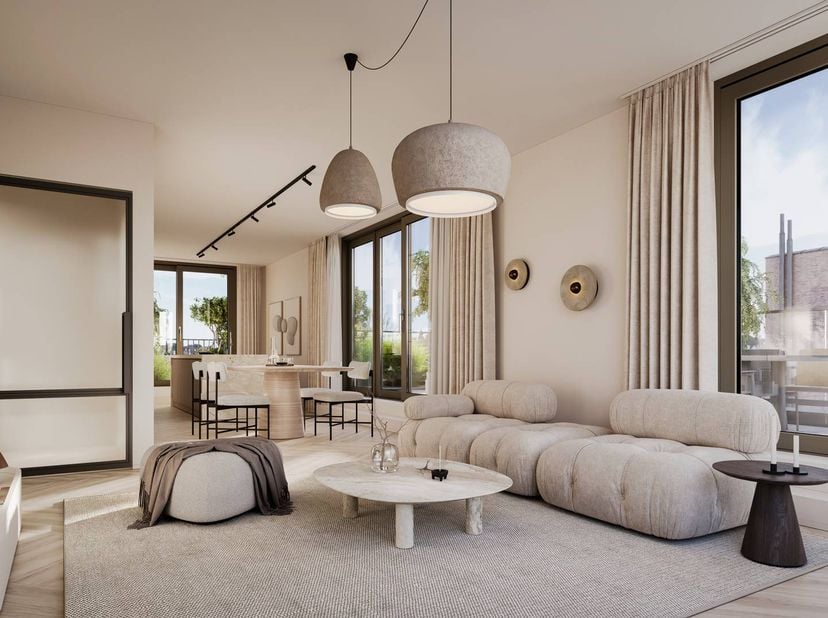 Ontdek dit exclusieve nieuwbouwappartement van 93 m² met een royaal terras van 23 m², gelegen in het kleinschalige project Brusselskaai. Wonen aan de