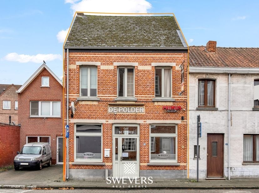 Voor meer info en foto’s, surf naar www.swevers.be – BESCHIKBAAR BIJ AKTE (niet verhuurd) - Dit handelspand met horecabestemming aan Ginderbroek 102 i