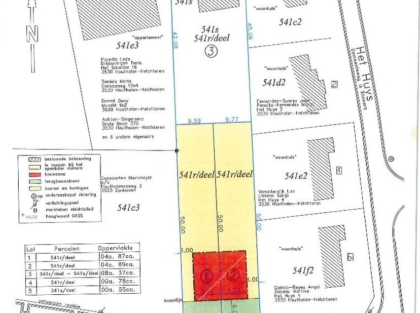 Mooi perceel bouwgrond, zijnde LOT 2 op het verkavelingsplan, bestemd voor een half-open bebouwing met een opp. van 4a89ca te Houthalen-Helchteren. De