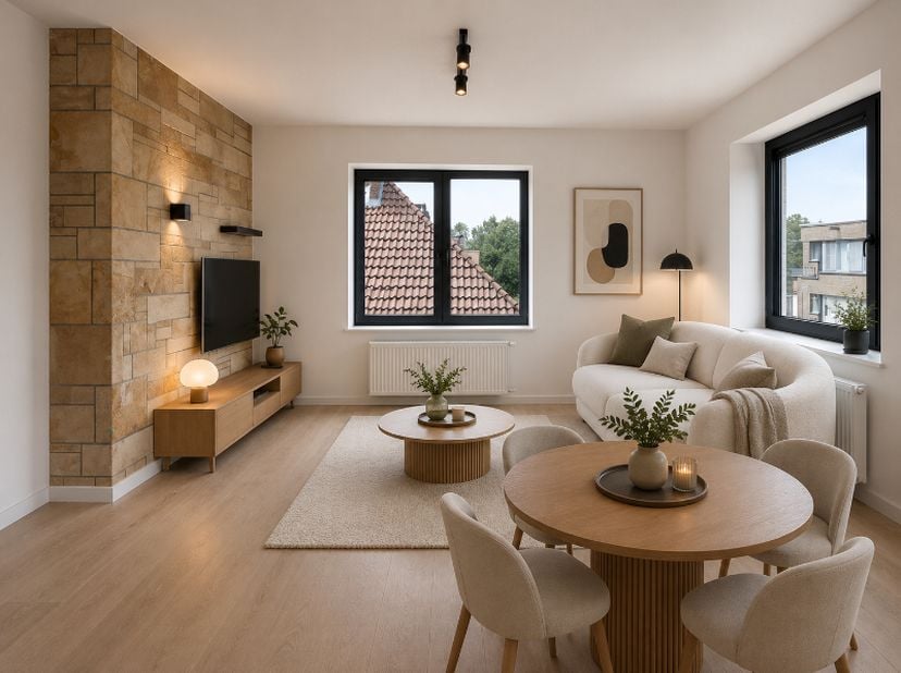 In een kleinschalige residentie met slechts drie appartementen bevindt zich dit bijzonder lichtrijke appartement op de tweede verdieping. Dankzij de h