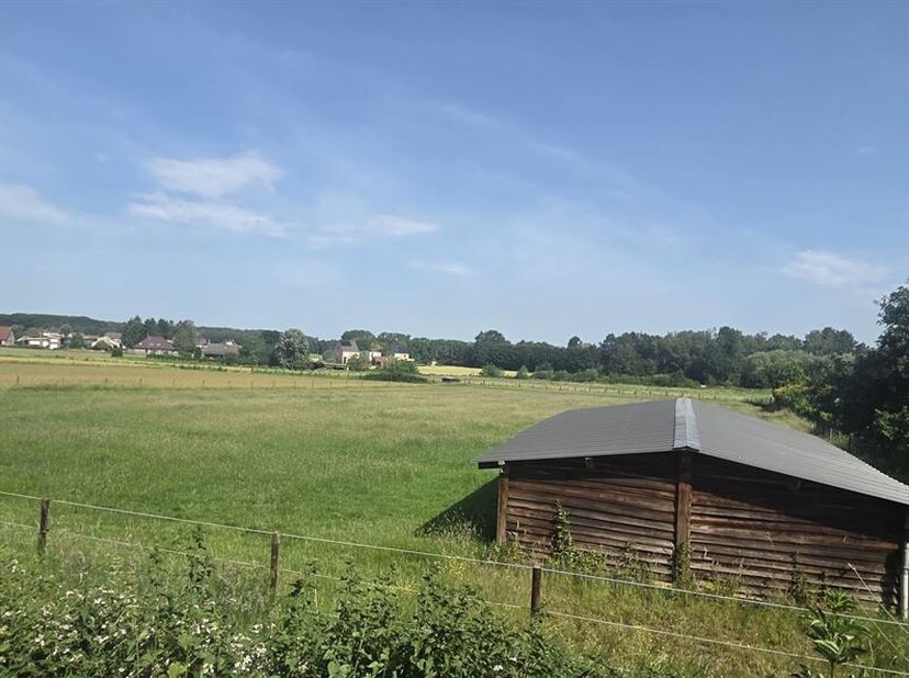Mooi perceel landbouwgrond, grenzend aan de straat. <br />
Ideaal als paardenweide, voor akkerbouw, ...<br />
T-vormig met een oppervlakte van 85 are.