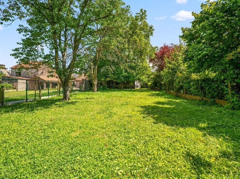 In het landelijke Hauthem, deelgemeente van Hoegaarden (grens Meldert), vinden we deze loods met een totale oppervlakte van ca. 161,65 m², aangevuld m