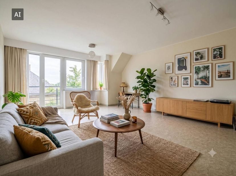 Mooi appartement met 1 slaapkamer gelegen te centrum Gistel in een autoluwe straat op een boogscheut van de kerk en in de onmiddellijke nabijheid van