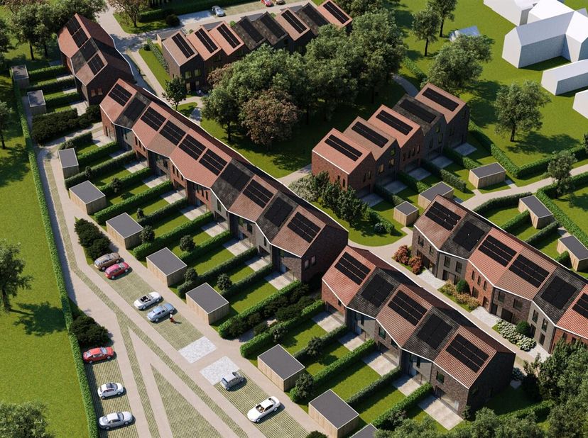 Visitez la maison modèle !<br />
Beau projet résidentiel Acacia à Herentals, à Acacialaan 69, de 38 maisons BEN comprenant un abri de jardin et un par