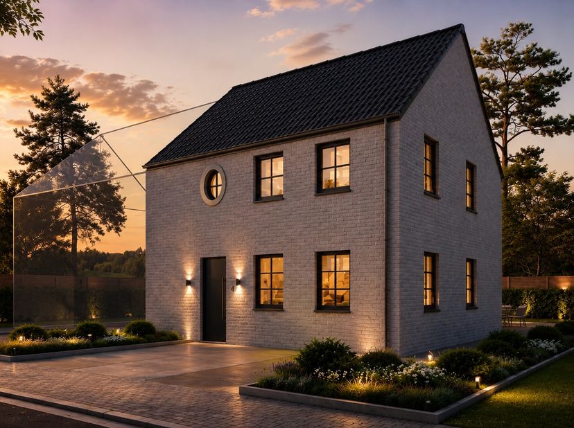 MODERNE EN ENERGIEZUINIGE NIEUWBOUWWONING met HOOGWAARDIGE AFWERKING en adembenemend uitzicht over het GLOOIENDE LANDSCHAP VAN PAYS DES COLLINES. Deze