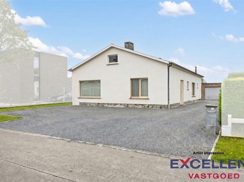 Welkom bij deze moderne en recent gerenoveerde bungalow in een rustige straat nabij het centrum van Nazareth-De Pinte, gelegen op een mooi perceel van